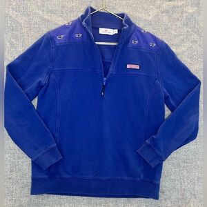 Vineyard Vines Women’s Royal Blue Zip-Up Sweater Whale Logo